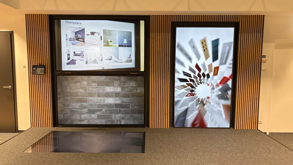 Der fertige Messestand von AusstellungDigital auf dem EUROBAUSTOFF-Forum.